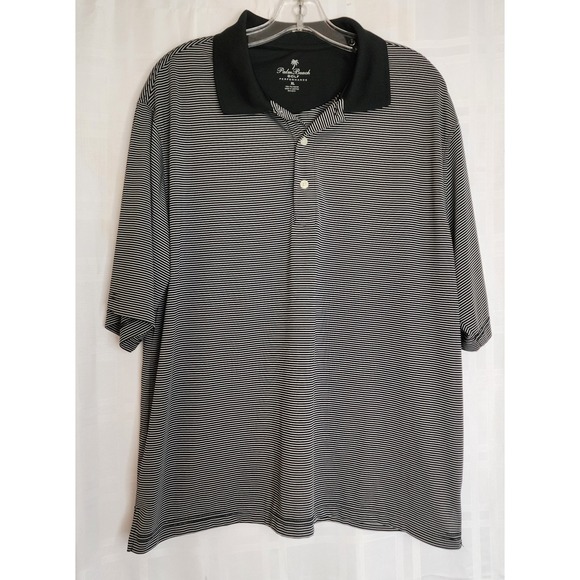 Pebble Beach Other - Pebble Beach Performance Golf Polo Shirt Short Sleeve Black Stripe Men's Size XL